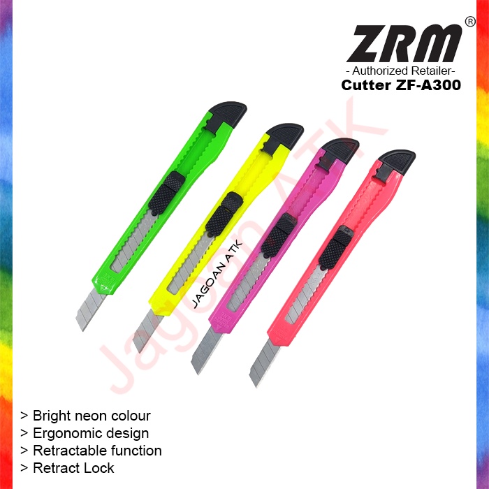 

Cutter Body Plastik Cerah Murah 9mm ZRM ZF-A300