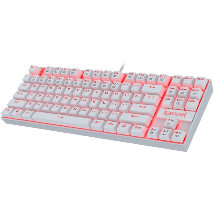 Keyboard Gaming Mechanical Redragon TKL White Kumara K552W