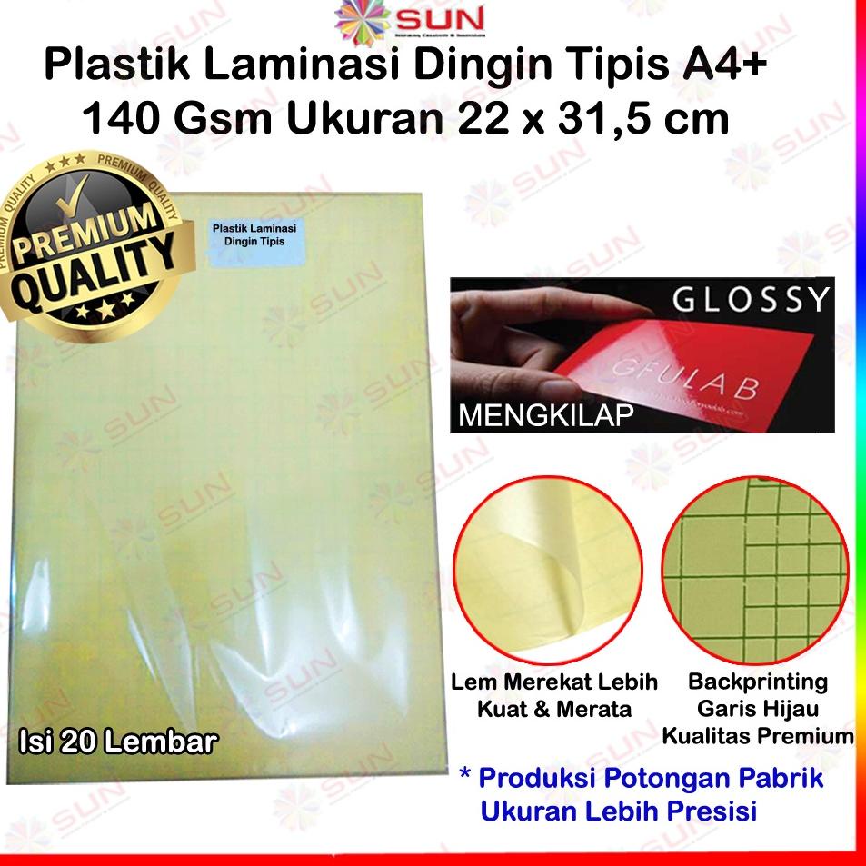 

qnb95 Plastik Laminasi Dingin 140 gsm A4 isi 20 lembar - Motif Glossy Mengkilap, Doff Matte (Lapisan Sticker Bening Transparant Pelapis Laminating Kertas Foto Glossy Photo Paper) Cold Lamination ..,,.,,.,