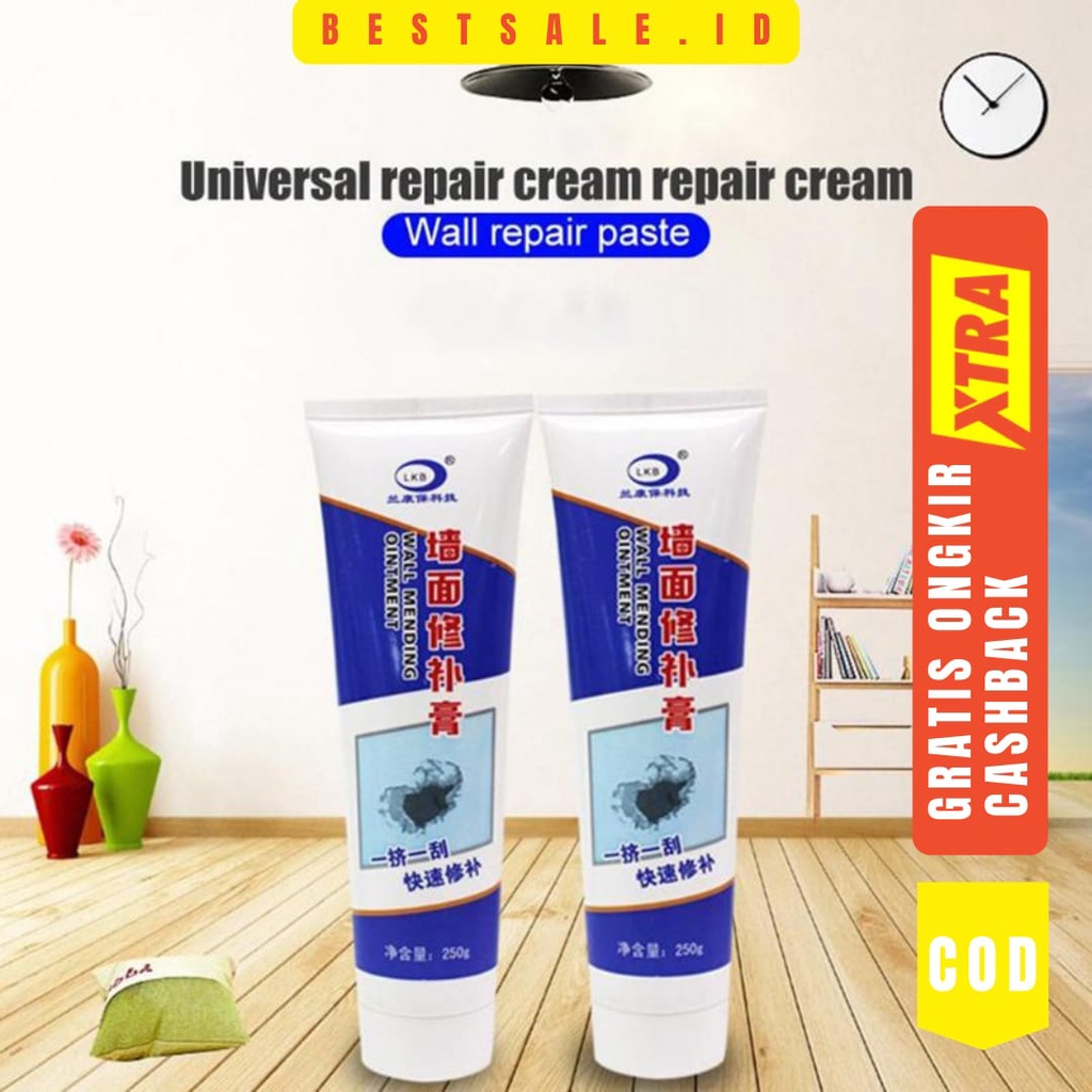 Lem Tembok - Krim Perbaikan Tembok Dindin Retak - Wall Repair Cream