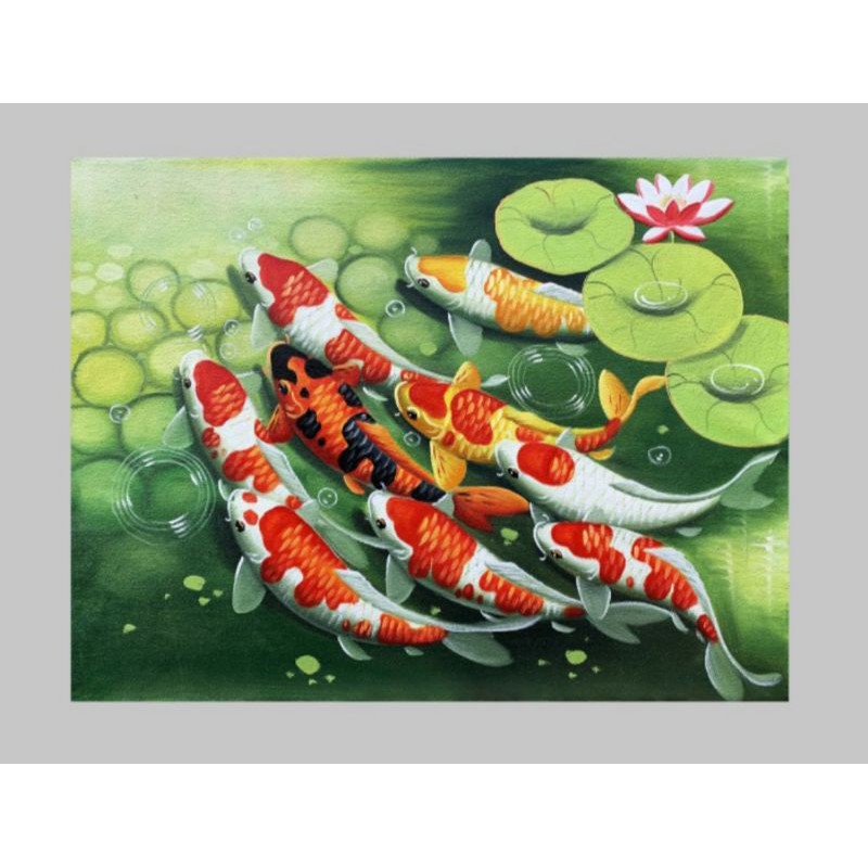 Lukisan Ikan Koi Angka 9