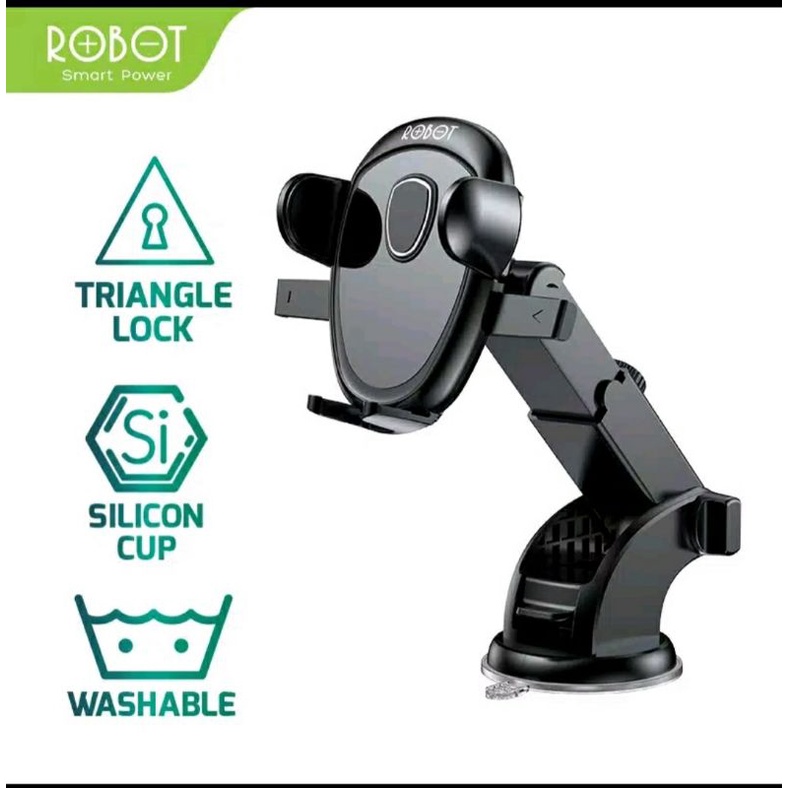 Holder Mobil/car holder/holder hp/standing hp ROBOT RT-CH11S (kaca/dasbord)
