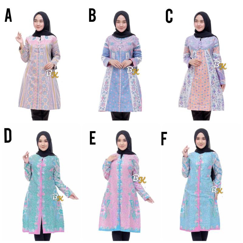 Tunik Batik Soft - Atasan Baju Wanita Lengan Panjang