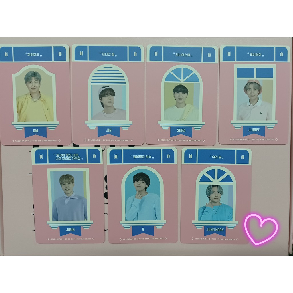 OFFICIAL PHOTOCARD BTS FESTA 2021 D-DAY CALENDAR (D3 SET)