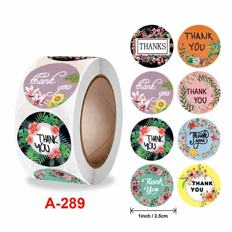 

Harga 1 roll (500 pcs) sticker label thank you dan handmade with love untuk kue cookies dan packaging ol shop Stiker
