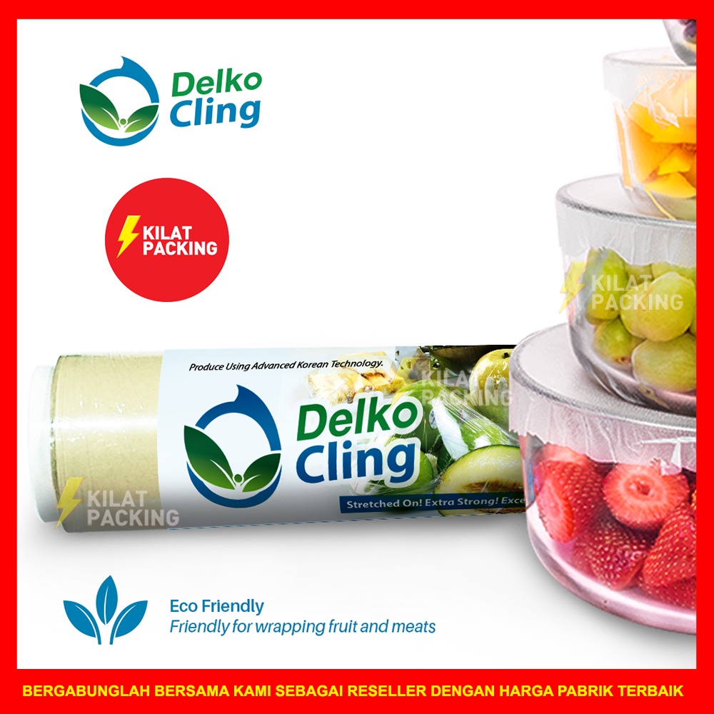 PLASTIK CLING WRAP DELKOCHOICE - PEMBUNGKUS MAKANAN - FOOD WRAPPING - DELKOCLING 30CM X 100M SATUAN