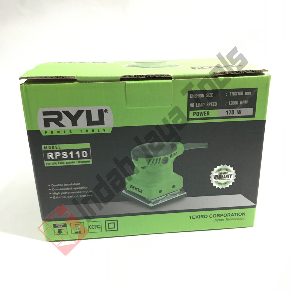 RYU RPS 110 Mesin Amplas Ryu Palm Sander Orbital Kotak Persegi