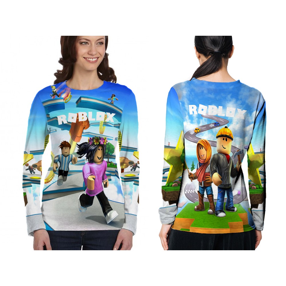 t shirt wanita lengan panjang new roblox 3d fullprint sublimation