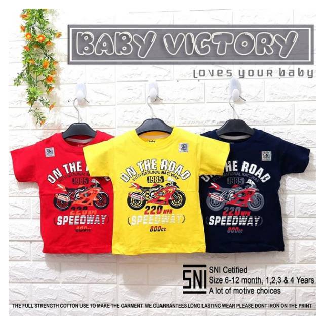  GROSIR  BabyVictory Bisa Pilih Size Kaos Anak  Branded 