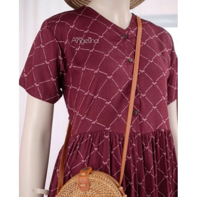 Luna Pajamas Signature Maroon Atelier Angelina Bazar