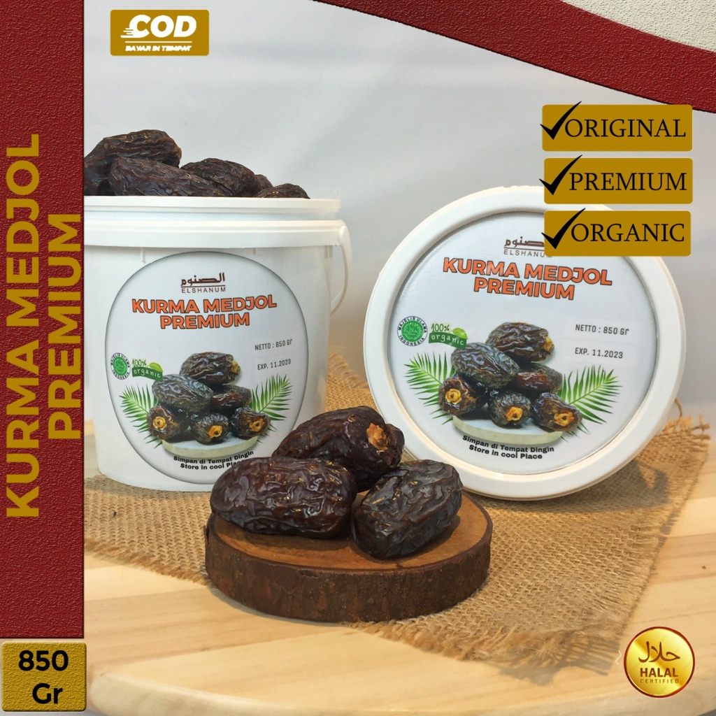 

KURMA MEDJOOL PREMIUM 850GR / KURMA MEDJOOL ORGANIC / KURMA BESAR