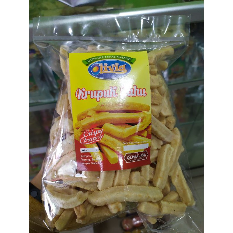 

kerupuk tahu renyah dan enak / kripik buah asli malang