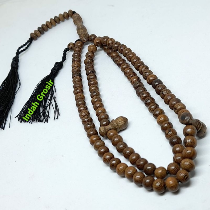 Kalung Tasbih Gali Kelor Natural 99butir 6mm Asli