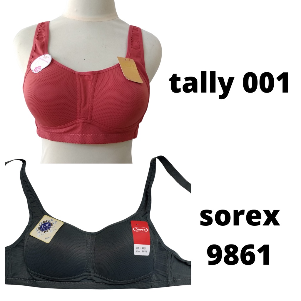 BH Wanita Busa Tipis TALLY 001 SOREX 9861 34 36 38 40 Daily Comfort BRA TANPA KAWAT - sz 36 38 40 42 Breathable Bra Tally Nyaman untuk Harian BTK