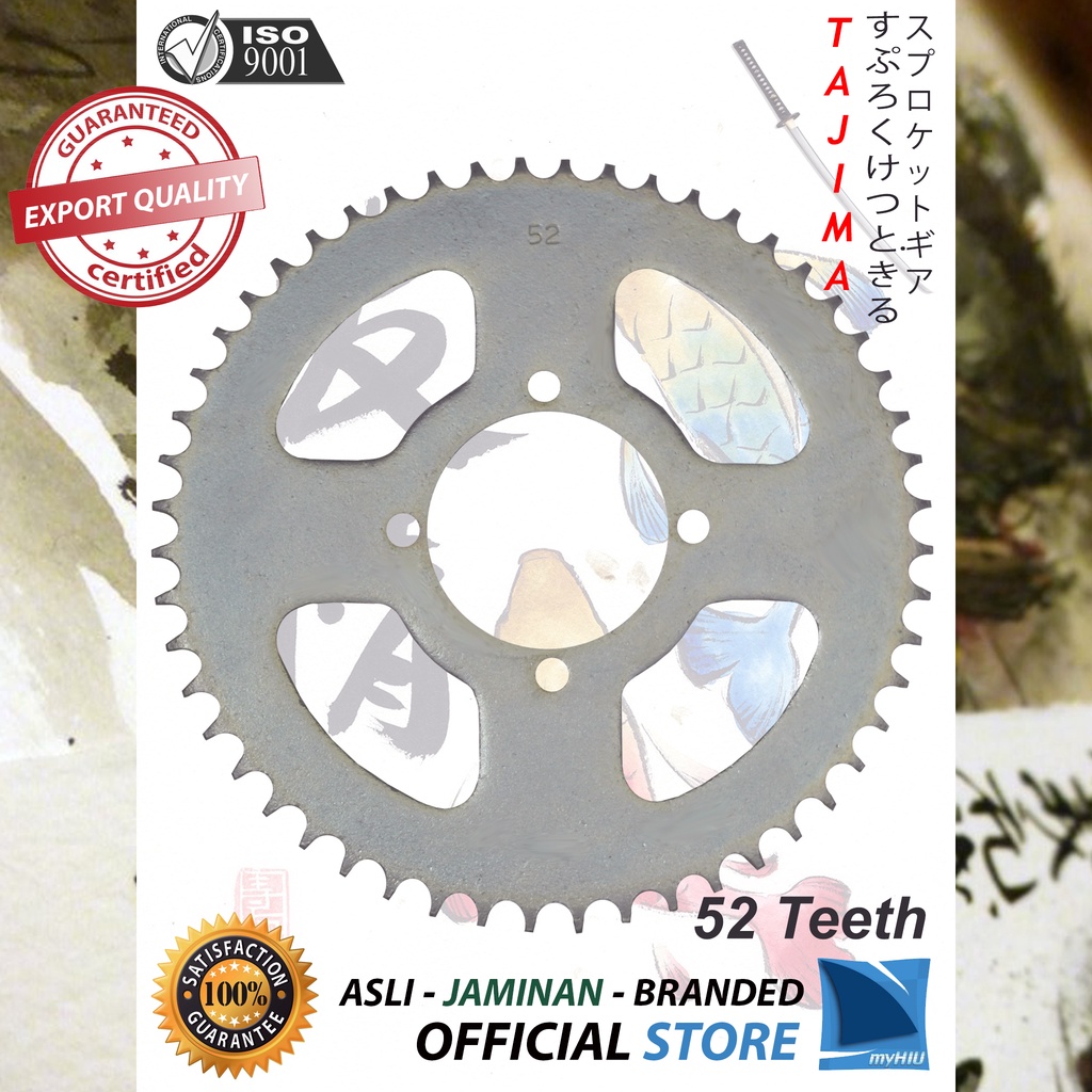 Gigi Tarik 40T ~ 53T YAMAHA Jupiter MX / New / 135cc Gir Belakang - Rear Sprocket Gear TAJIMA-428-52T