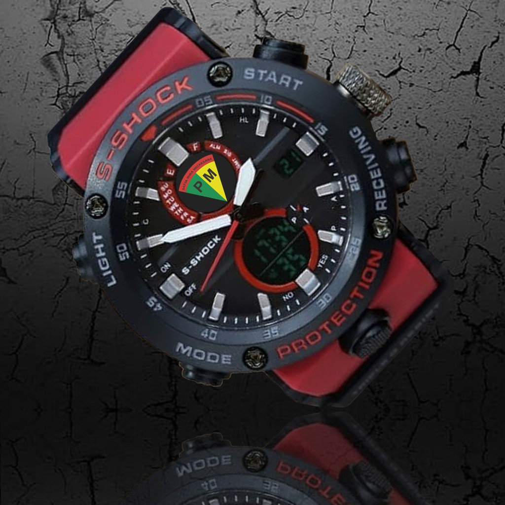 (EXCLUSIVE) Jam Tangan POLISI MILITER Double Time - Tali Merah