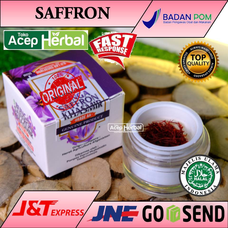 

BUNGA SAFFRON KHASMIR SAFRON SUPER NEGIN GRADE AA Made From Afganistan - READY GOSEND DAN GRAB