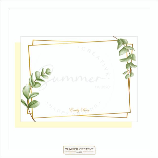 

Personalized Blank Card / Blank Note - NS04 / Thank You / Greeting Card / Kartu Polos / Ucapan