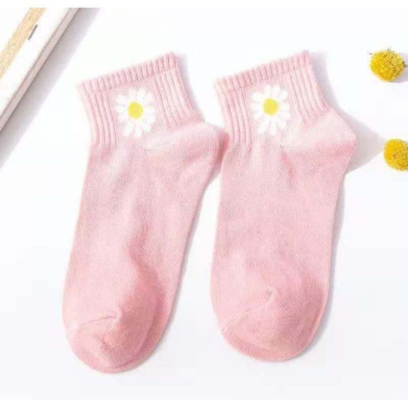 ☀ Sunly ☀ A056 Kaos Kaki Wanita Motif Bunga Kaoskaki Pendek Semata Kaki Fashion Korea Import