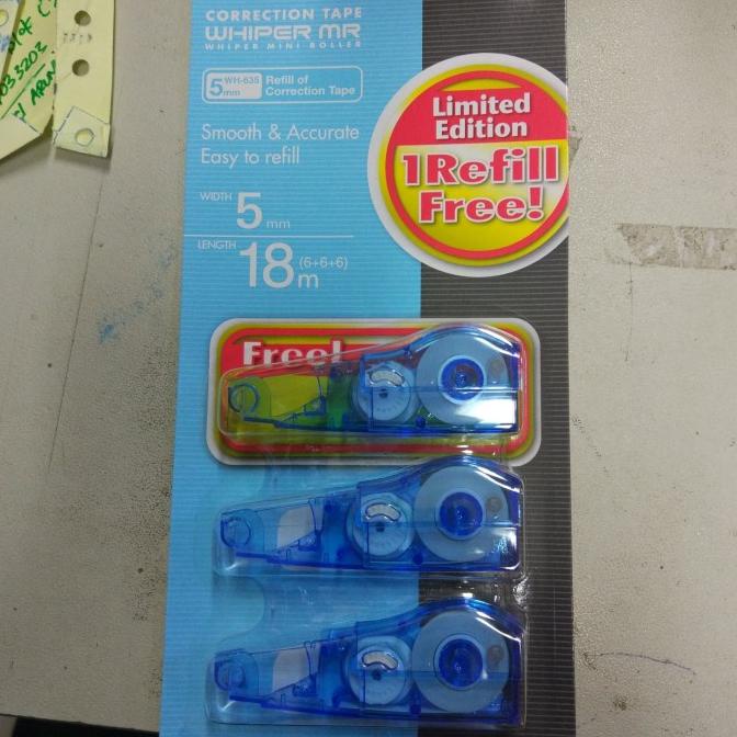 

Refill Correction Tape Plus Wh605 Isi Tip Ex Kertas