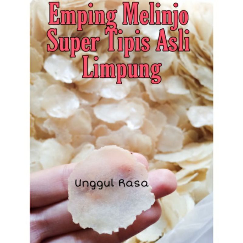 

EMPING MLINJO MENTAH SUPER TIPIS RENYAH 250 GR(KERING)