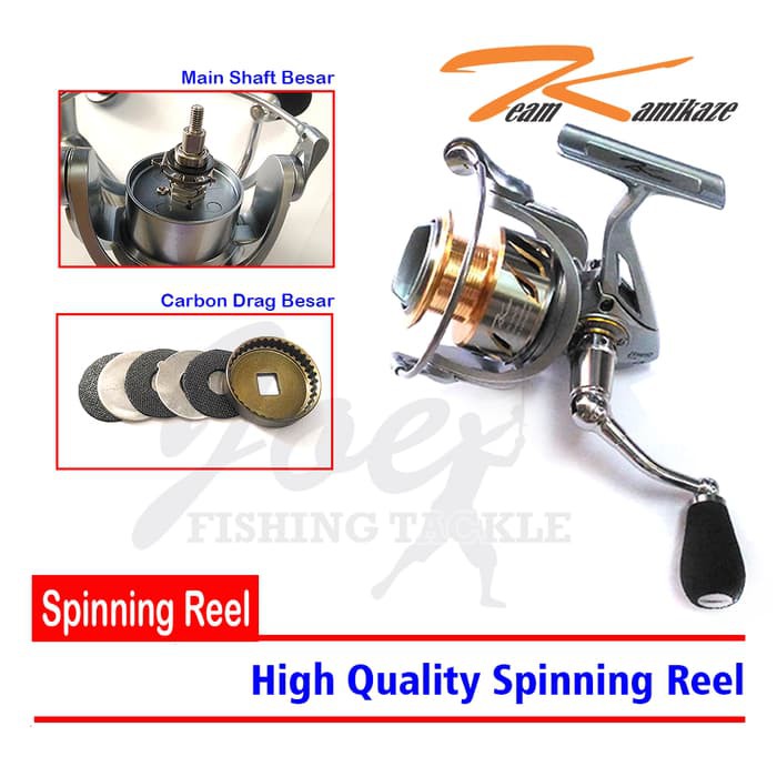 Reel Team Kamikaze Elemento 3000 Spinning Reel - 9 1 Bearing