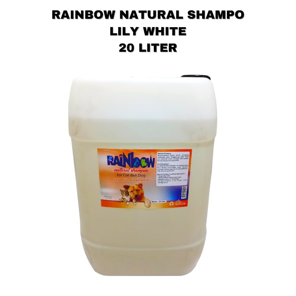 Rainbow Natural Shampo 20 liter untuk Kucing dan Anjing