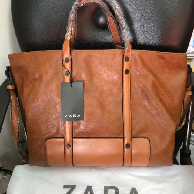 Tas zara basic trafaluc tote bag