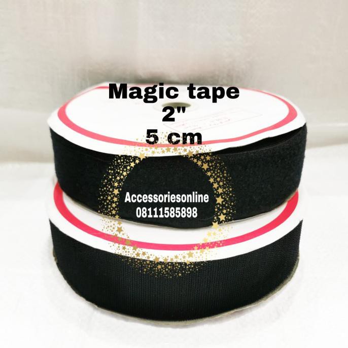 

Open Ds] Velcro Strap/Magic Tape Pengikat Serba Guna 2 Inch 5 Cm ( 1 Set ) - Hitam