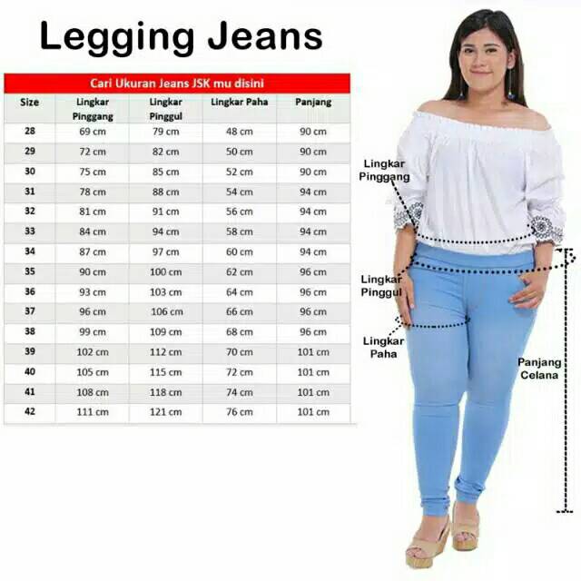 TERBARU Celana Wanita Size Jumbo Jeans Skinny softjeans Legging Pinggang Karet Melar Anti Begah