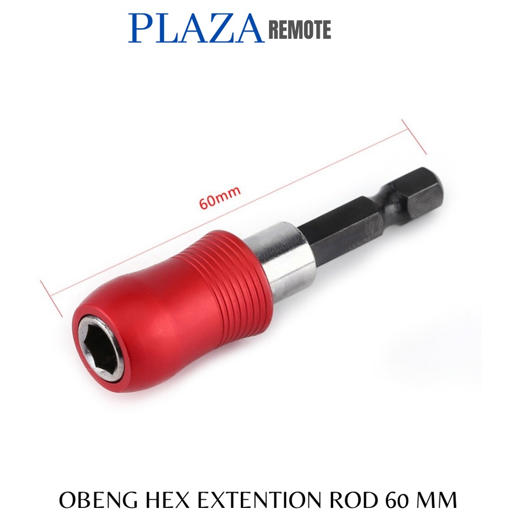 OBENG HEX SHANK MAGNET 1/4 EXTENSION ROD SELF 60 MM 80 MM 100 MM