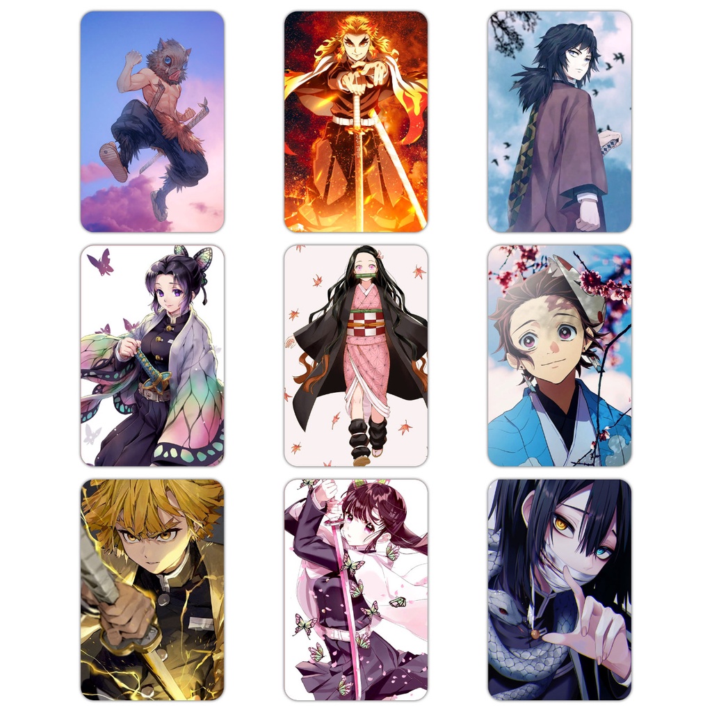 Photocard Foto Anime Kimetsu No Yaiba Penggemar Idola Animasi