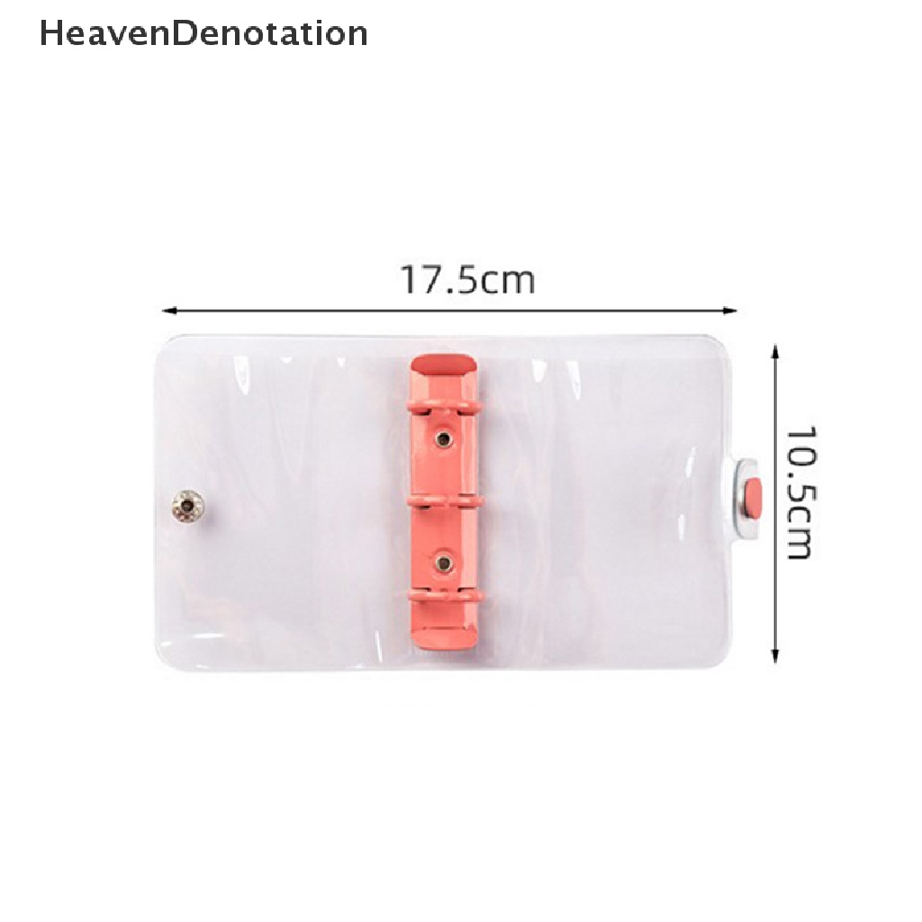 [HeavenDenotation] New Creative Cute Transparent 3 ring Mini PVC Loose-leaf Hand Book Student