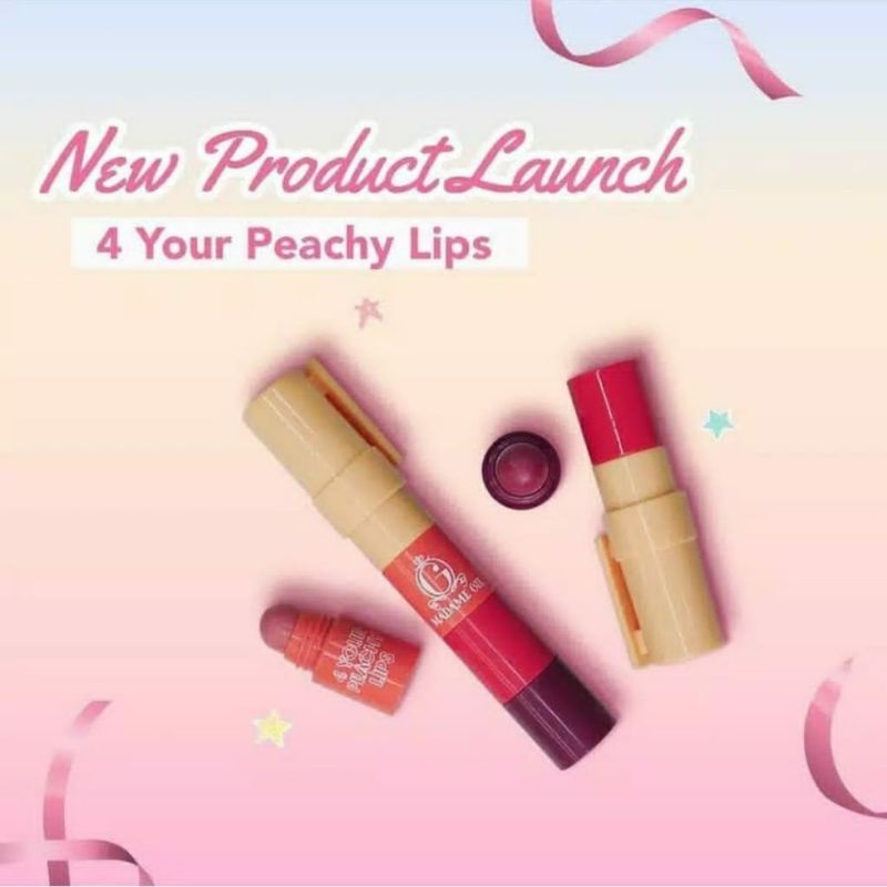 MADAME GIE Four Your Peachy Lips - Make Up Lips Four In One