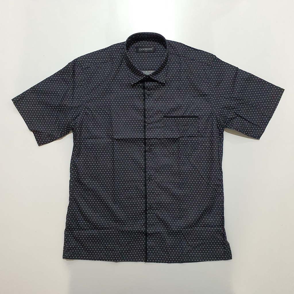 Kemeja Pria Lengan Pendek KS08 Katun Dixmont Hem Motif Kasual Kerja Semi Slimfit