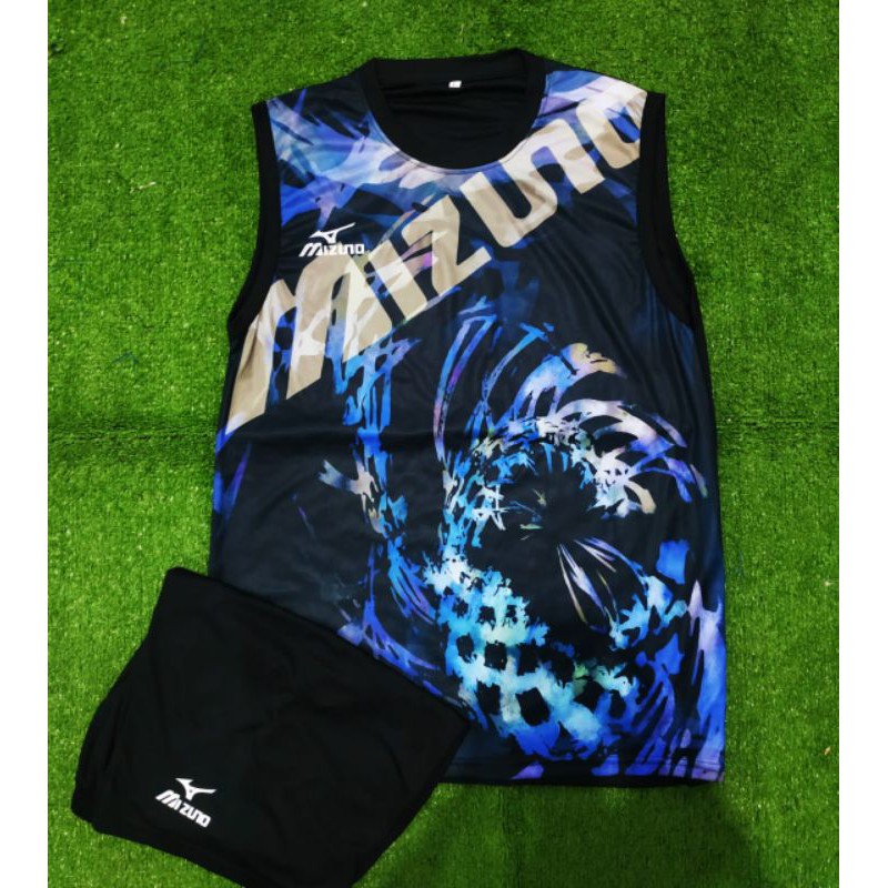 Jersey Baju Mizuno Stelan & Kaos Singlet Mizuno//Baju Futsal Volly Printing Pria & Wanita Dewasa Siz