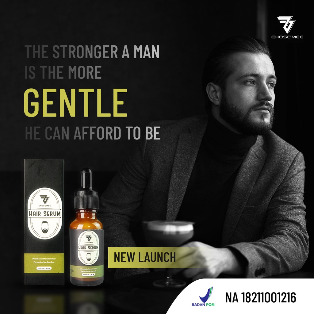 Terampuh penumbuh bulu dada exosome oil serum penumbuh brewok jenggot kumis penumbuh rambut original
