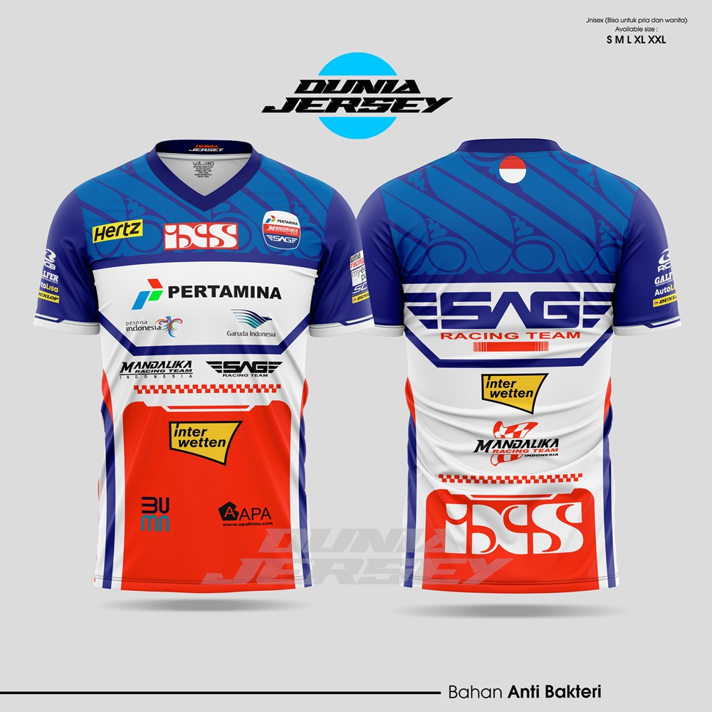(duniaprintingjersey) Bisa COD / Murah Baju Jersey Mandalika GRATIS NAMA / KAOS JERSEY T-SHIRT PERTA