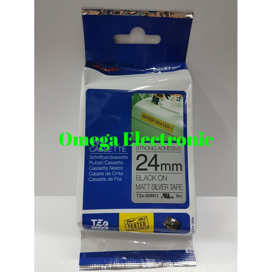 

Brother Label Tape Tze-Sm951 - Strong Adhesive Tze Sm951 Matt Silver