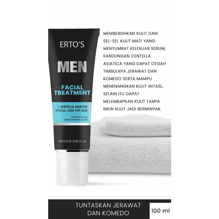 [ORI] Facial Wash Treatment For Men Perawatan Wajah Pria Kandungan Scrub I Original BPOM - 100ml
