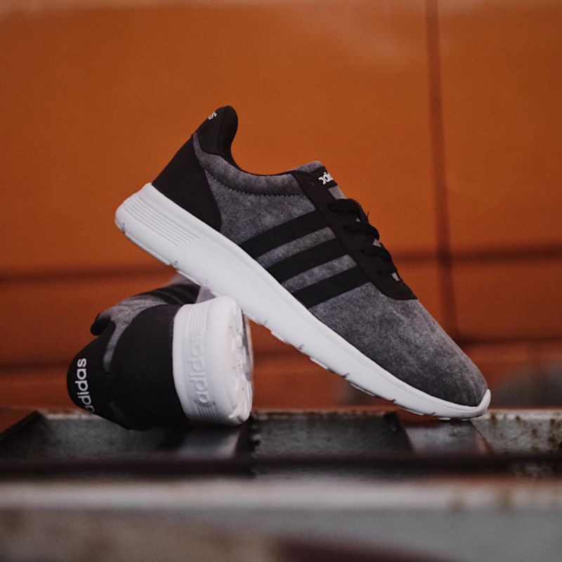SEPATU ADIDAS QT RACER GREY BLACK