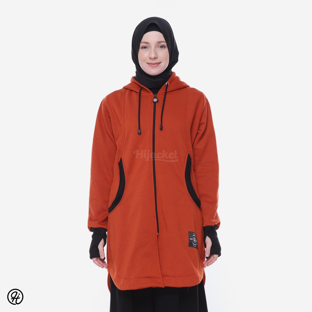 ⭐️BEBAS ONGKIR⭐️ HIJACKET ELEKTRA ORIGINAL JAKET WANITA JAKET MUSLIMAH HIJABER NO.1 DI INDONESIA-TERACOTTA (ORANGE)
