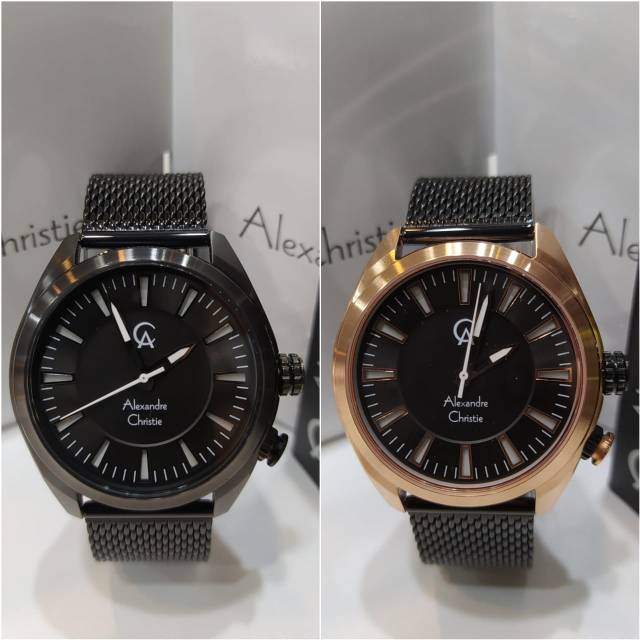 Jam Tangan Pria Alexandre Christie 8630 AC8630 AC 8630 Tali Besi Pasir