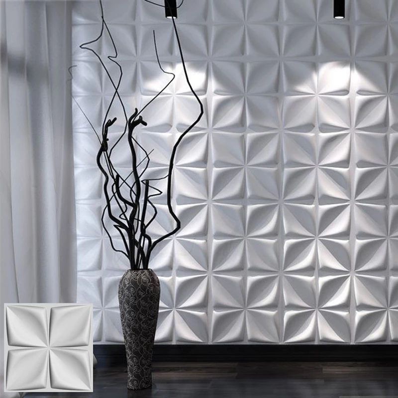 Wall Panel 3D PVC Wallpaper Dinding Ukuran 30 x 30 cm