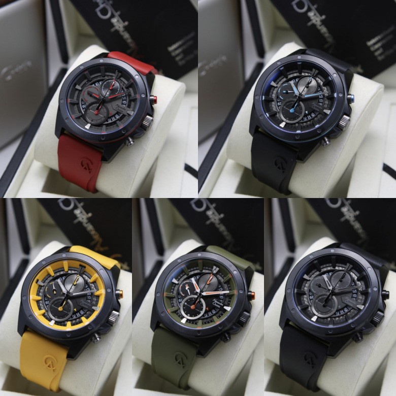 JAM TANGAN PRIA ALEXANDRE CHRISTIE AC 6594 RUBBER ORIGINAL GARANSI RESMI 1 TAHUN
