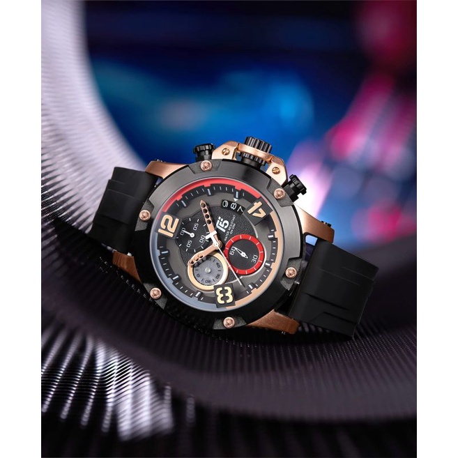 Jam Tangan Pria T5 H3885 3885 Original Man Rubber Chrono Watch