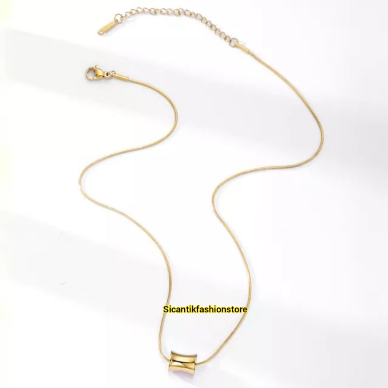 Kalung Titanium Gold Plus Liontin Fashion Wanita Terlaris Anti Karat Selamanya Kalung Choker Terbaru Kalung Titanium Wanita  Korea