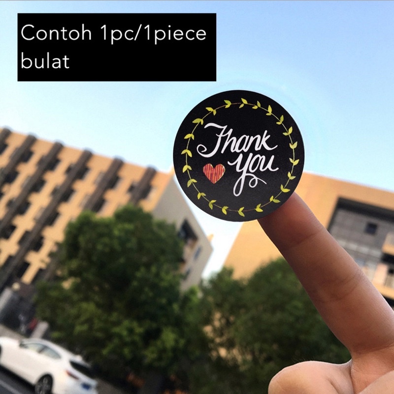 (50pcs) Stiker Thank You Bulat size 2,5cm / Thank You stickers Olshop etc-2