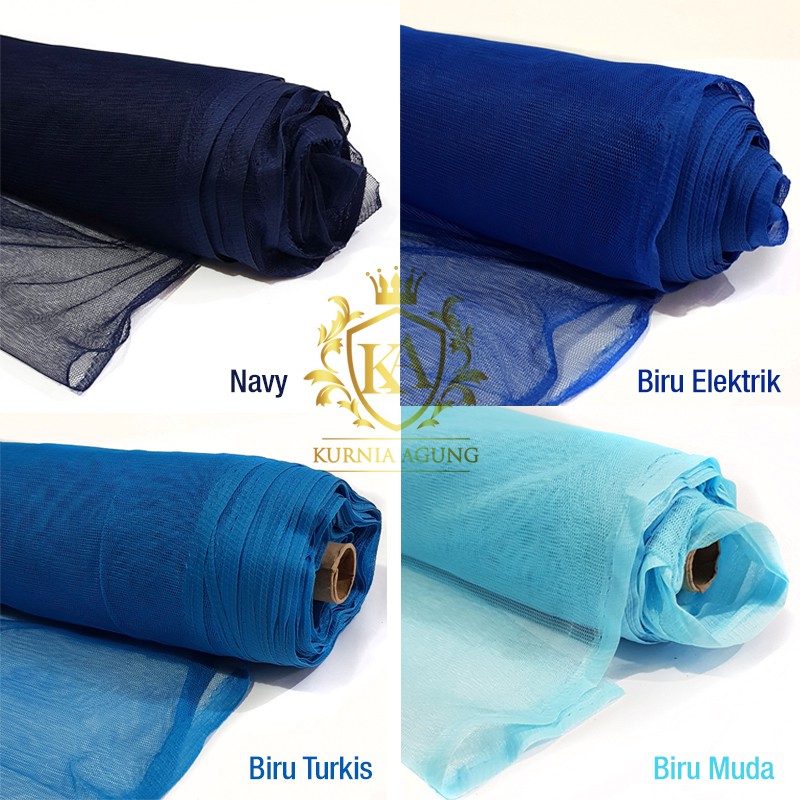 Soft Tile Tulle Polos Halus Jatuh Meteran Kain Tile Bahan Rok Tutu Wanita Gaun Pesta Premium Kebaya per 0,5 Meter Murah