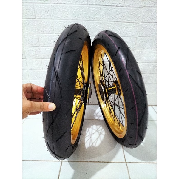 Sepaket velg klx.dtrecker.bf semi cacing ring 17 bukan Supermoto
